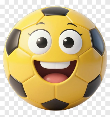 Smiling Soccer Ball Emoji PNG