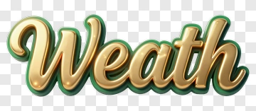 Wealth Text Design PNG