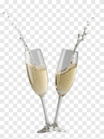 Champagne Glasses Clinking PNG