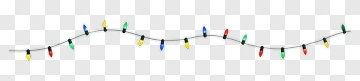 Colorful Christmas String Lights PNG