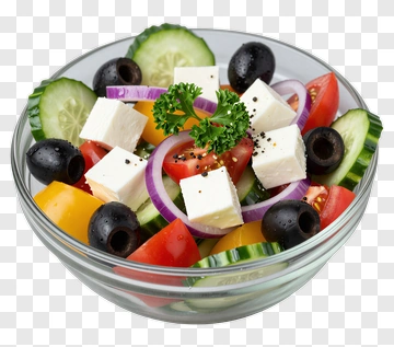 Fresh Salad With Vegetables And Feta Cheese PNG