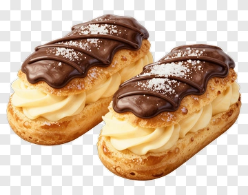 Chocolate Eclairs With Cream Filling PNG