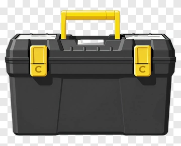 Black Toolbox With Yellow Handle PNG