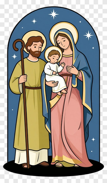 Holy Family With Baby Jesus PNG
