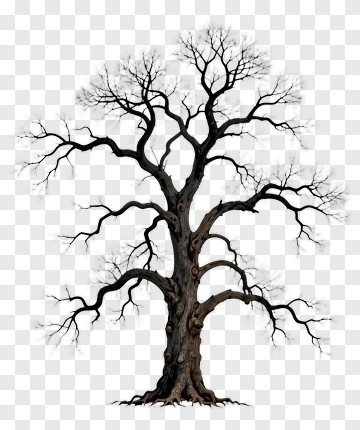 Leafless Tree With Bare Branches PNG