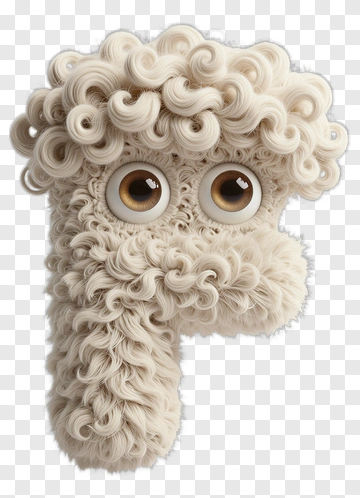 Curly Letter P With Big Eyes PNG