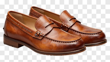 Brown Leather Loafers PNG