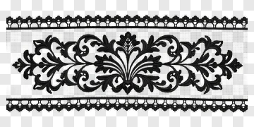 Black Lace Decorative Trim PNG