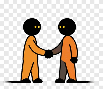 Cartoon Characters Shaking Hands PNG