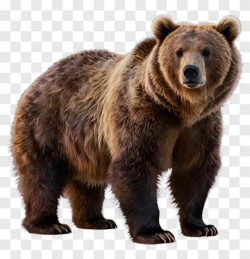 Realistic Brown Bear PNG