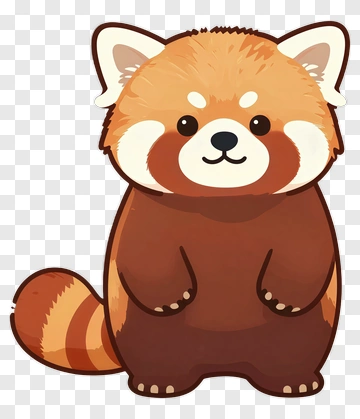 Cartoon Red Panda PNG