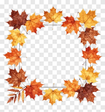 Autumn Leaf Frame PNG