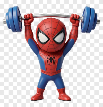 Spider-Man Lifting Weights PNG