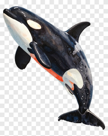 Orca Whale Swimming PNG