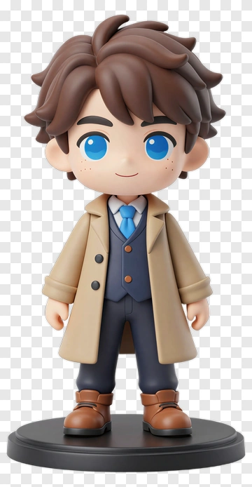 Cartoon Character In A Brown Coat PNG