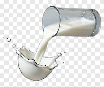 Glass Of Milk Pouring With Splash PNG