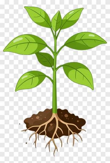 Green Plant Growing From Soil PNG