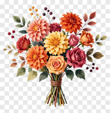 Colorful Flower Bouquet PNG