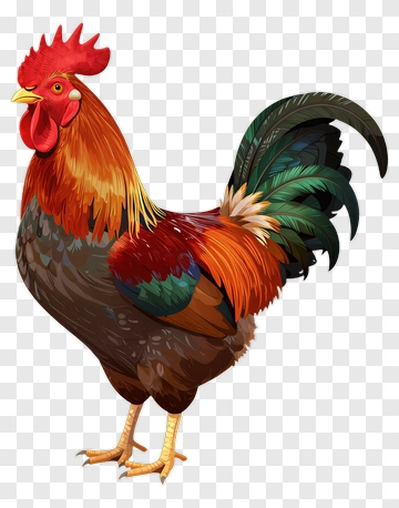 Colorful Rooster PNG