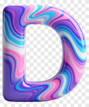Colorful Letter D PNG