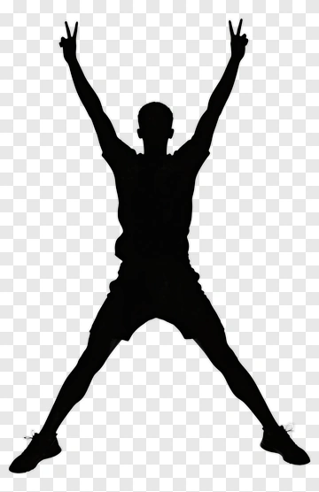 Silhouette Of A Jumping Athlete PNG