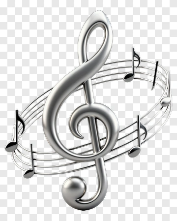 Musical Clef With Notes PNG