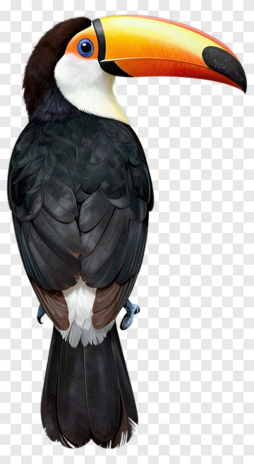 Toucan Bird With Colorful Beak PNG