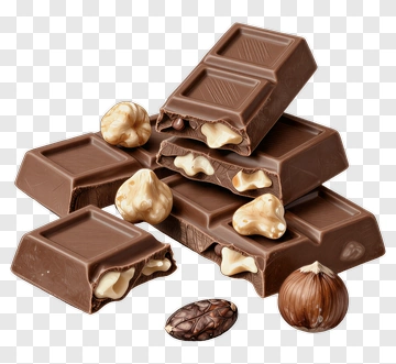 Chocolate Bar With Nuts PNG