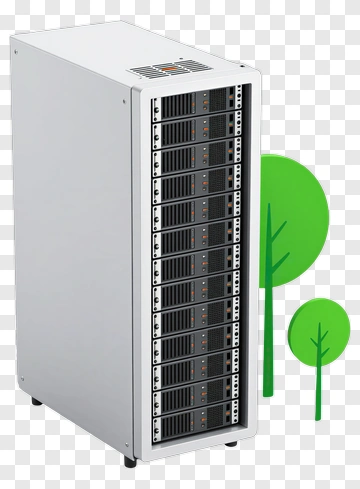 Data Server With Green Trees PNG