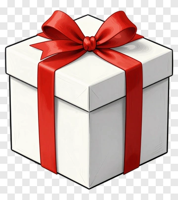 Gift Box With Red Ribbon PNG