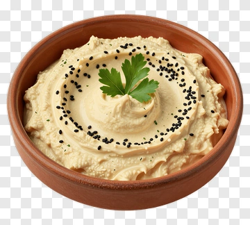 Hummus With Parsley And Sesame Seeds PNG