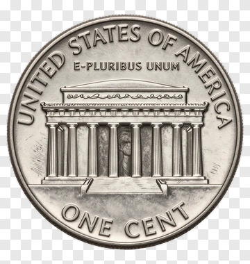United States One Cent Coin PNG