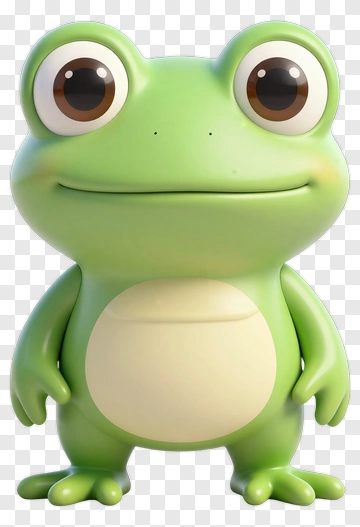 Cartoon Frog Character PNG