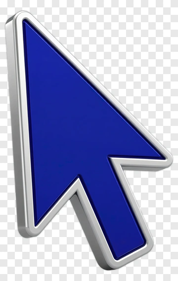 3D Blue Cursor Icon PNG
