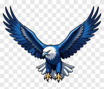 Cartoon Eagle With Outstretched Wings PNG