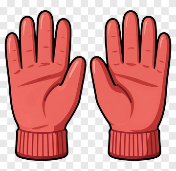 Cartoon Red Gloves PNG