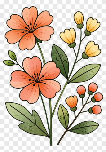 Colorful Floral Arrangement PNG