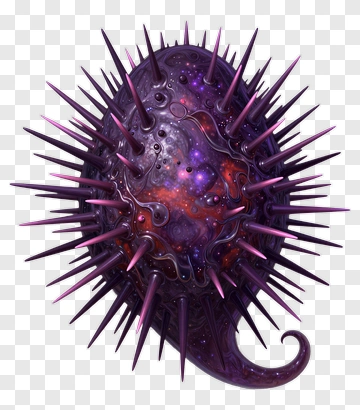 3D Spiky Alien Egg PNG