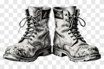 Detailed Illustration Of Work Boots PNG