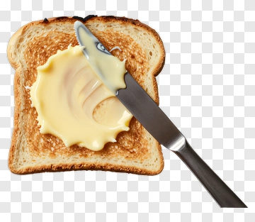 Butter Spread On Toast PNG