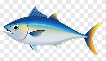 Cartoon Blue Fish PNG