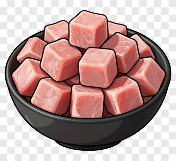 Bowl Of Pink Candy Cubes PNG