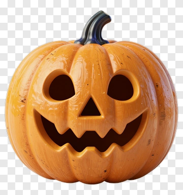 Halloween Pumpkin With A Grinning Face PNG