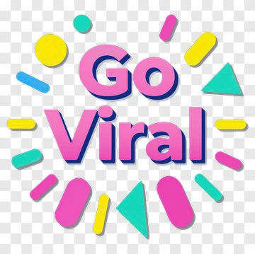 Go Viral Text Design PNG
