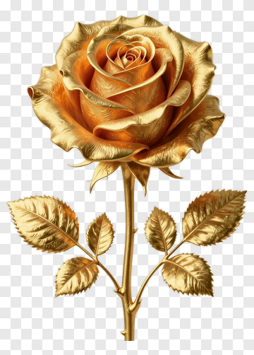 Golden Rose PNG