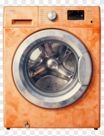 Orange Washing Machine PNG