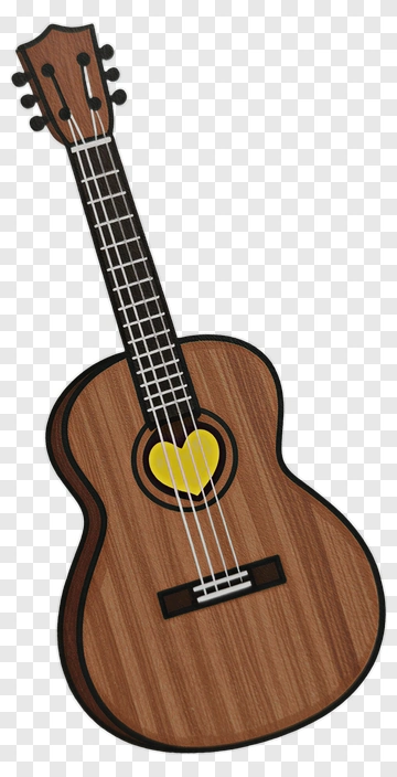 Wooden Ukulele With Heart Shaped Sound Hole PNG