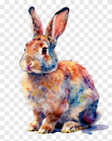 Colorful Rabbit PNG