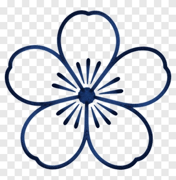 Blue Flower Illustration PNG