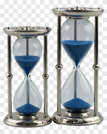 Blue Sand Hourglass Set PNG